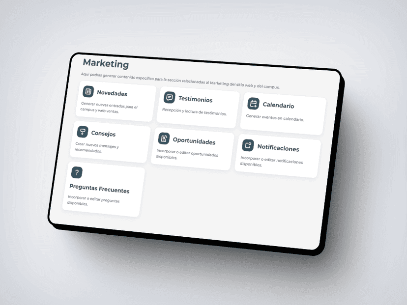 Detalle del proyecto Forvet - Admin