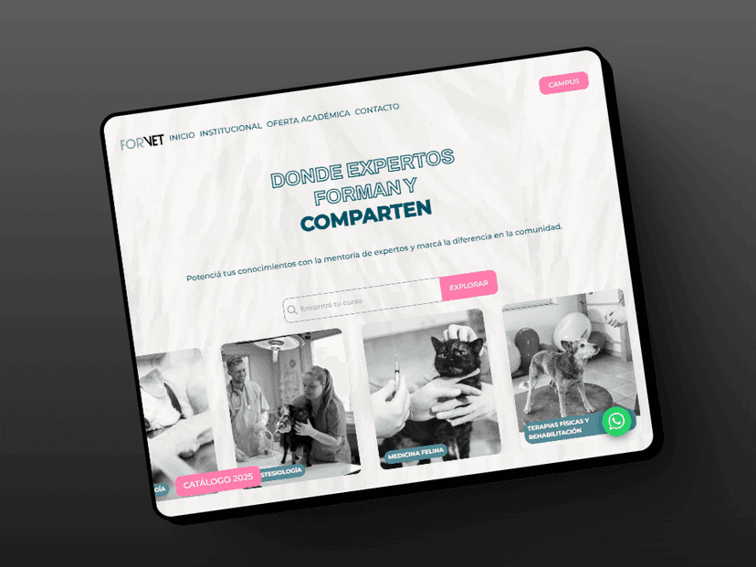 Detalle del proyecto Forvet Web