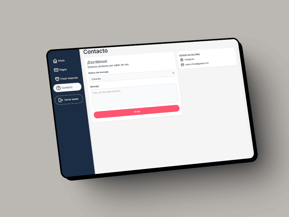 Detalle del proyecto Savet
